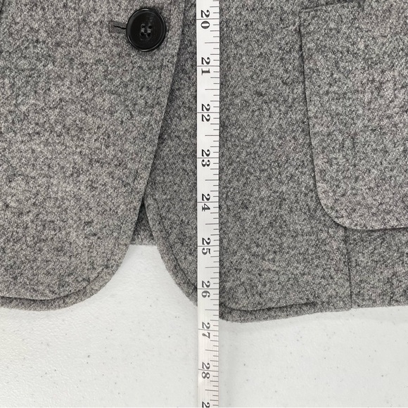 Talbots Gray Wool Blend 3 Button Classic Neutral Minimalist Pockets Blazer - Picture 12 of 14